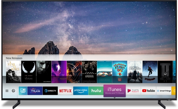 삼성전자가 애플과 협력해 업계 최초로 스마트 TV에 아이튠즈 무비 & TV쇼(iTunes Movies & TV Shows)와 에어플레이2(AirPlay 2)를 탑재한다. ⓒ삼성전자