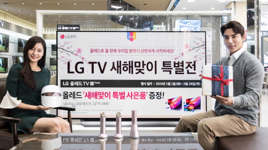 LG전자가 이달부터 2월 말까지 'LG TV 새해맞이 특별전'을 열고 올레드 TV 구입 고객 대상으로 다양한 혜택을 제공한다.ⓒLG전자 