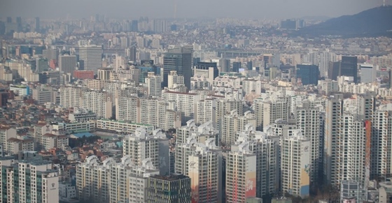 서울 삼성동에서 바라본 강남구 일대 아파트 모습.ⓒ연합