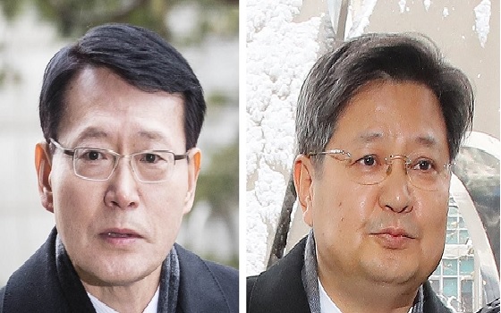 안광한(왼쪽)·김장겸 전 MBC 사장.ⓒ연합뉴스