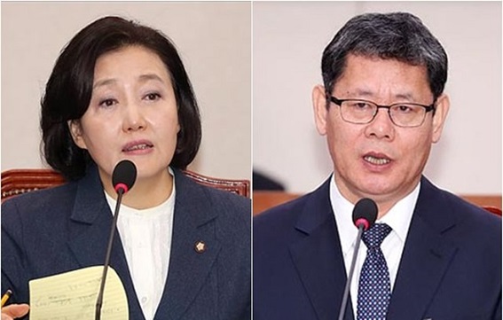 박영선(왼쪽) 중소벤처기업부 장관, 김연철(오른쪽) 통일부 장관.ⓒ데일리안DB