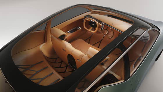 제네시스 브랜드가 세계 최초로 공개한 전기차 기반 콘셉트카 ‘민트 콘셉트(Mint Concept)’의 외관 및 실내 이미지.ⓒ제네시스 브랜드