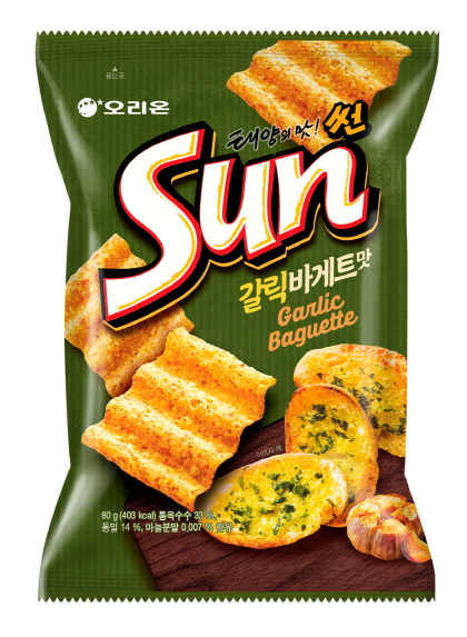 오리온 ‘태양의 맛 썬 갈릭바게트맛’ 제품.