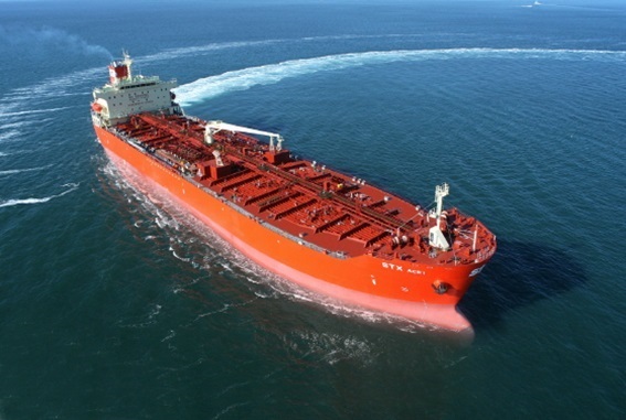 STX조선해양이 건조한 석유화학제품(PC) 운반선.ⓒSTX조선해양