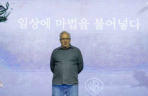존 비피안(John Vifian) 나이언틱, 프로젝트 총괄이 28일 서울 강남구 르메르디앙호텔에서 열린 기자간담회에서 '해리포터: 마법사 연합'에 대해 설명하고 있다.ⓒEBN