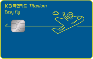 'KB국민 이지 플라이(Easy Fly) 티타늄 카드' 플레이트ⓒKB국민카드