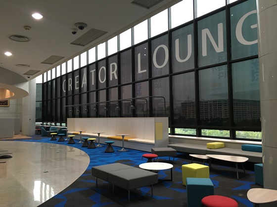 NH투자증권은 직원들의 창의적인 업무 환경 조성을 위해 본사 4층 아트홀에 'Creator Lounge'를 조성했다.ⓒNH투자증권