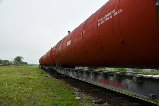 STX가 러시아 연해주 크라스키노에 건설중인 'LPG 탱크 터미널' 사업 현장