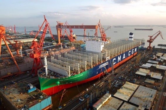 중국 장난창싱조선소가 건조한 LNG 추진 컨테이너 선박.ⓒ중국선박공업협회