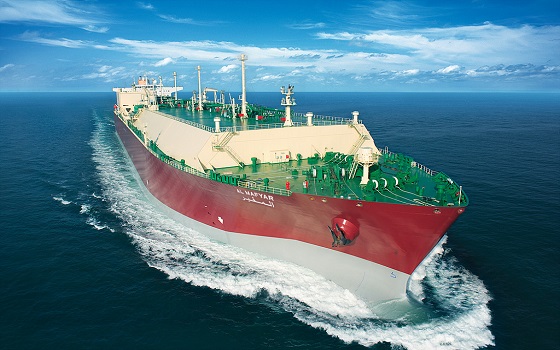 삼성중공업이 건조한 액화천연가스(LNG)운반선이 바다를 항해하고 있다.ⓒ삼성중공업