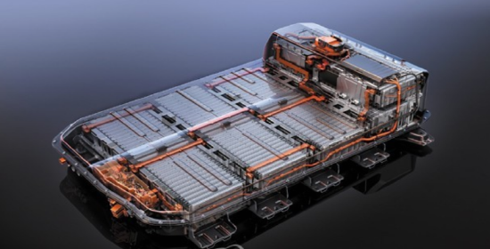 미국 GM의 전기차 '볼트 EV' 하부에 탑재되는 배터리팩.[사진=연합뉴스, GM]
