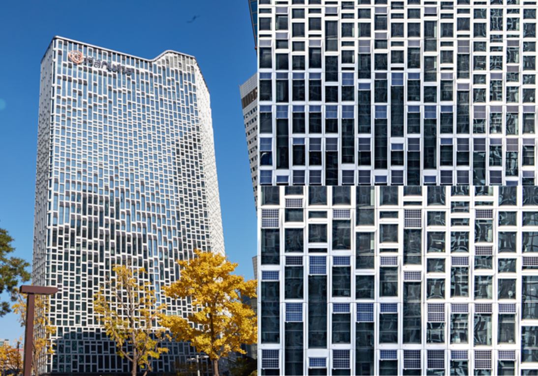서울 중구 장교동 한화그룹 본사. 45개월간의 리모델링을 끝내고 태양광 인텔리전트 빌딩으로 재탄생했다.