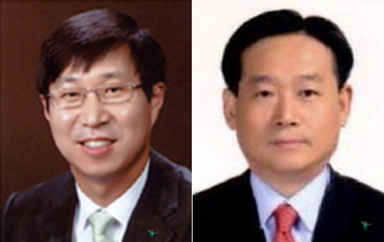하나금융그룹이 5개 관계사 CEO 후보 추천을 마무리했다. 사진은 김인석 신임 하나생명 사장(왼쪽) 오태균 하나펀드서비스 신임 사장.ⓒ하나금융그룹