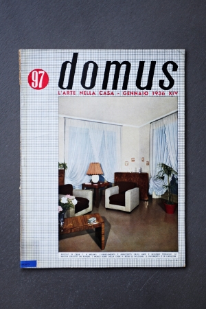 1928년 이탈리아 건축의 대가 지오 폰티(Gio Ponti)가 창간한 세계적인 건축 매거진 도무스(Domus). 현대카드 디자인 라이브러리 소장.ⓒ현대카드