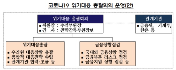 금융감독원 코로나19 위기대응 총괄회의 운영안ⓒ금융감독원