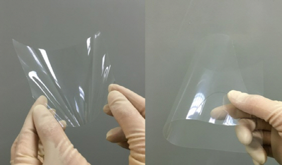 코오롱인더스트리가 자체 개발 및 생산하는 폴리이미드(polyimide) 필름 이미지