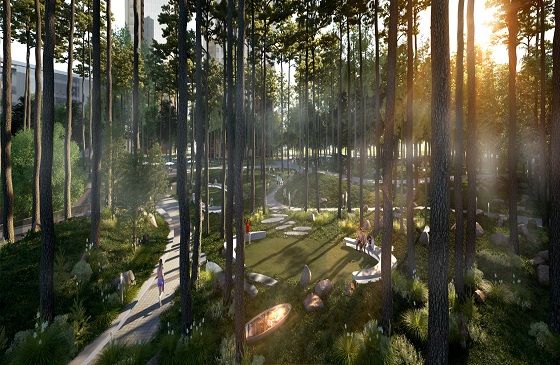 삼성물산이 제안한 반포3주구 재건축 단지 내 소나무숲 상상도.ⓒ삼성물산