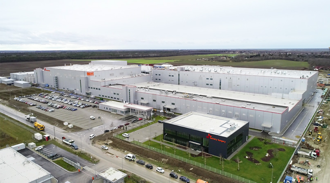 헝가리 코마롬에 위치한 SK이노베이션 배터리 생산 공장