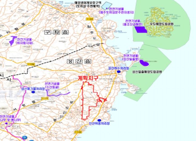 제주 제2공항 사업위치도 ⓒ환경부