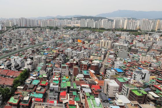 서울 광진구 자양동 일대 연립·다세대 주택 밀집 지역 전경.ⓒ연합