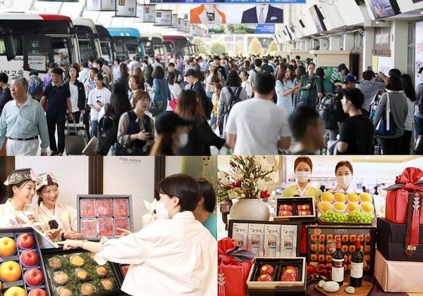 엔데믹 여파로 3년여 만에 이른바 '대면명절'로 전환한 올해 추석을 맞아 유통업계가 각종 프로모션 행사를 벌이며 대목 장사에 한창이다. ⓒ각사, 연합뉴스