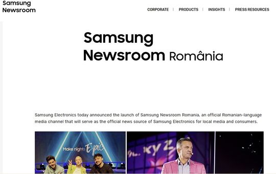 삼성전자 루마니아 뉴스룸 화면 캡처ⓒ삼성전자