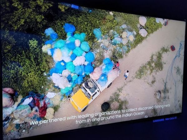 삼성전자 MX사업부의 친환경 비전 '지구를 위한 갤럭시'를 소개하는 광고 영상.ⓒ연찬모 기자