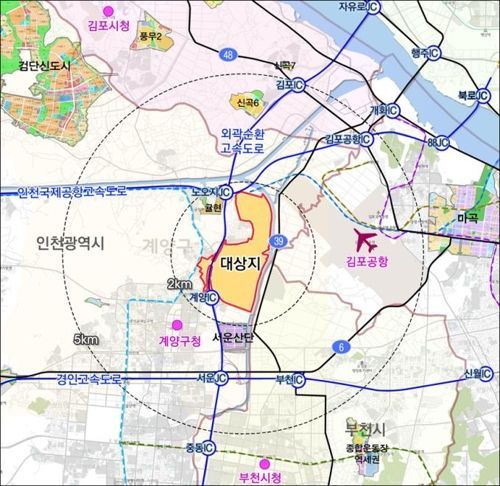 인천 계양테크노벨리 위치도.ⓒ국토부