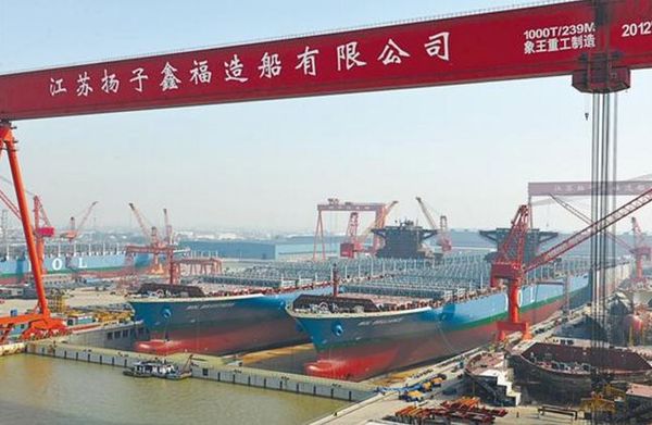 중국 양즈장조선소 전경.ⓒ양즈장조선유한공사