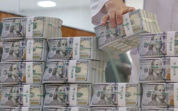 한국은행이 1년 반 만에 기준금리를 동결한 가운데 최근 1300원을 돌파했던 원·달러 환율에 이목이 집중되고 있다. 서울 중구 하나은행 위변조대응센터에서 직원이 달러를 정리하고 있다.ⓒ연합