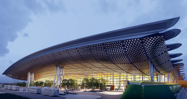 대만 타오위안 공항 제3터미널 조감도. 포스코의 SN강재가 들어간다.ⓒ포스코