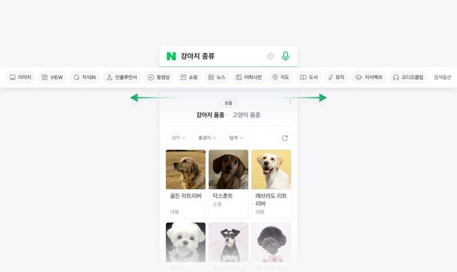네이버가 지난 18일 검색 디자인을 새롭게 개편했다.ⓒ네이버