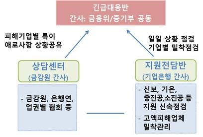 긴급대응반 구성 체계ⓒ금융위