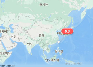 대만 화롄현 인근 해역서 규모6.3 지진…'국가급 경보' 발령