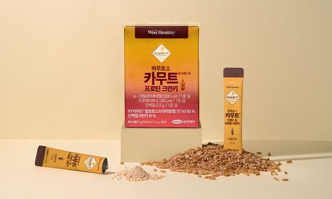 하루효소 카무트 브랜드 밀 프로틴 크런키. [제공=삼진제약]