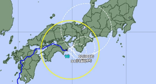 태풍 ‘산산’ 日 시코쿠 지나 오사카 방향 동진