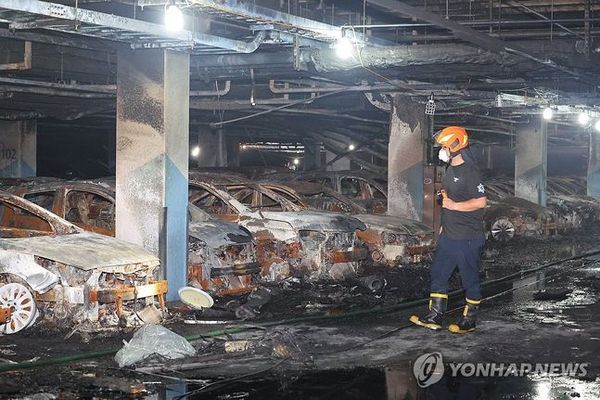 전기차 사고 발생 현장ⓒ연합뉴스