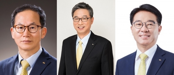 (사진 왼쪽부터) KB금융 양종희·허인·이동철 부회장 [출처=KB금융그룹]