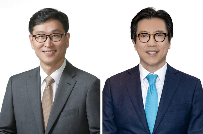 왼쪽부터 한선호, 문형진 휴젤 대표집행임원. [제공:휴젤]