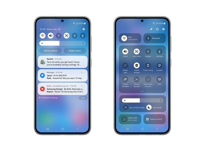 간결해진 디자인과 개선된 사용성을 지원하는 One UI 6 이미지 [제공=삼성전자]