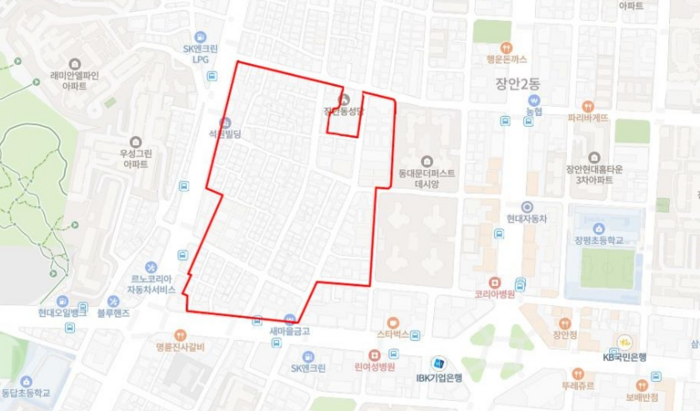 동대문구 장안동 134-15 위치도. [제공=서울시]