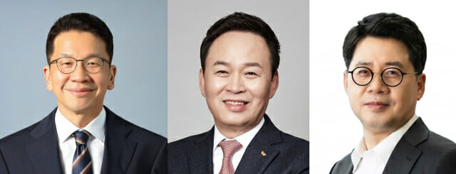 (사진 왼쪽부터) 최창원 수펙스의장, 장용호 SK CEO, 박상규 SK이노베이션 CEO [제공=SK그룹]