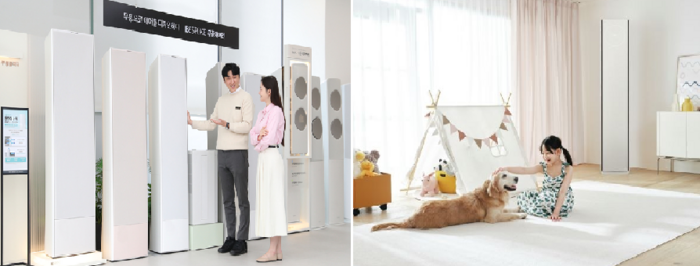 삼성전자 비스포크 무풍에어컨 및 LG 휘센 오브제컬렉션 타워 에어컨 [출처=각 사]