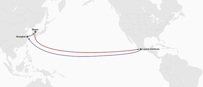 FLX(Far East Latin America Express) 서비스. [제공=HMM]